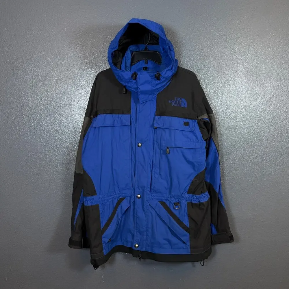 The North Face L men's blue/black EXTREME gear Ski jacket snowboarding vintage